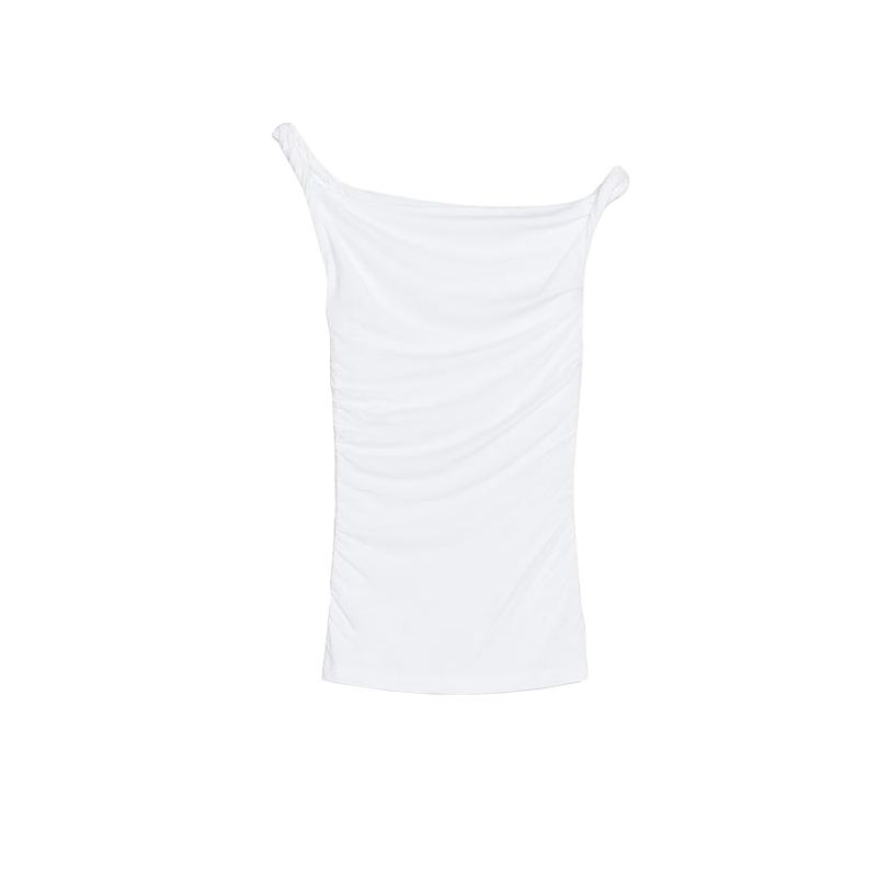 Summer Women's Modal Blended Twisted Straight Collar Minimalist Elegant Fashion Suspenders Tops 4174359