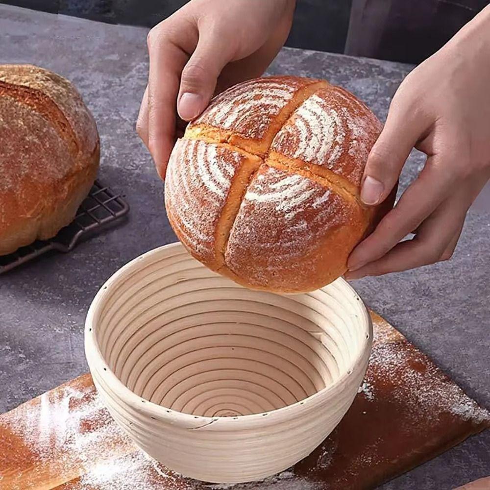 with Liner Woven Fermentation Basket Round Dough Fermentation Basket Bread Proofing Basket  Shaping