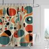 Tenda da Doccia Impermeabile Arte Astratta Nordica Tenda Divisoria per Bagno Decorazione Bagno Moderna Serie di Colori Morandi