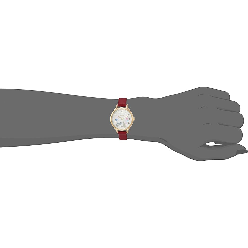 Fieldwork Analog Watch Red Leather Strap GY006-4 Women's Timepiece