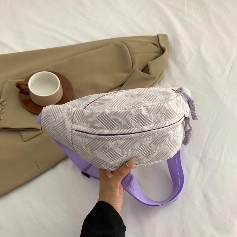 

Simple casual style bag female, small fresh messenger bag sports breast bag niche student versatile fanny pack 30*20*16*9cm светло-фиолетовый