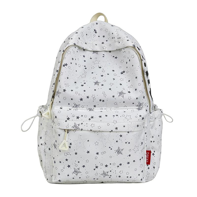 Schoolbag new student schoolbag female star printing Korean version niche ins style backpack Mori college student computer bag male