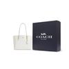 Coach Mollie Classic Logo Coated Canvas Tote Bag Women tote bags Chalk-White CV967-IMXU5