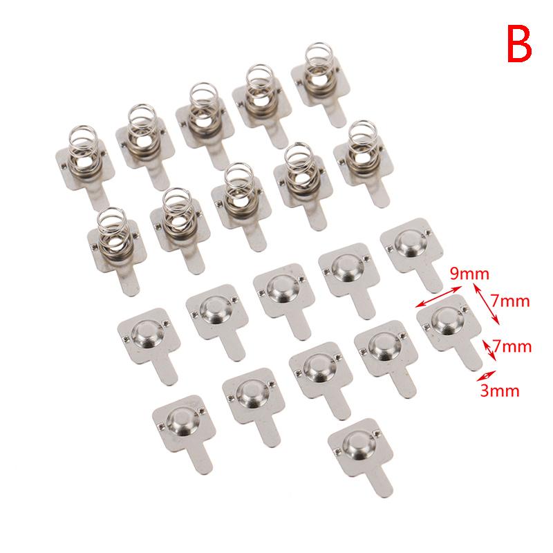 10 paar/ 7 * 9mm Vervanging Metalen Batterijen Veercontactplaat Zilver Voor AAA Batterij