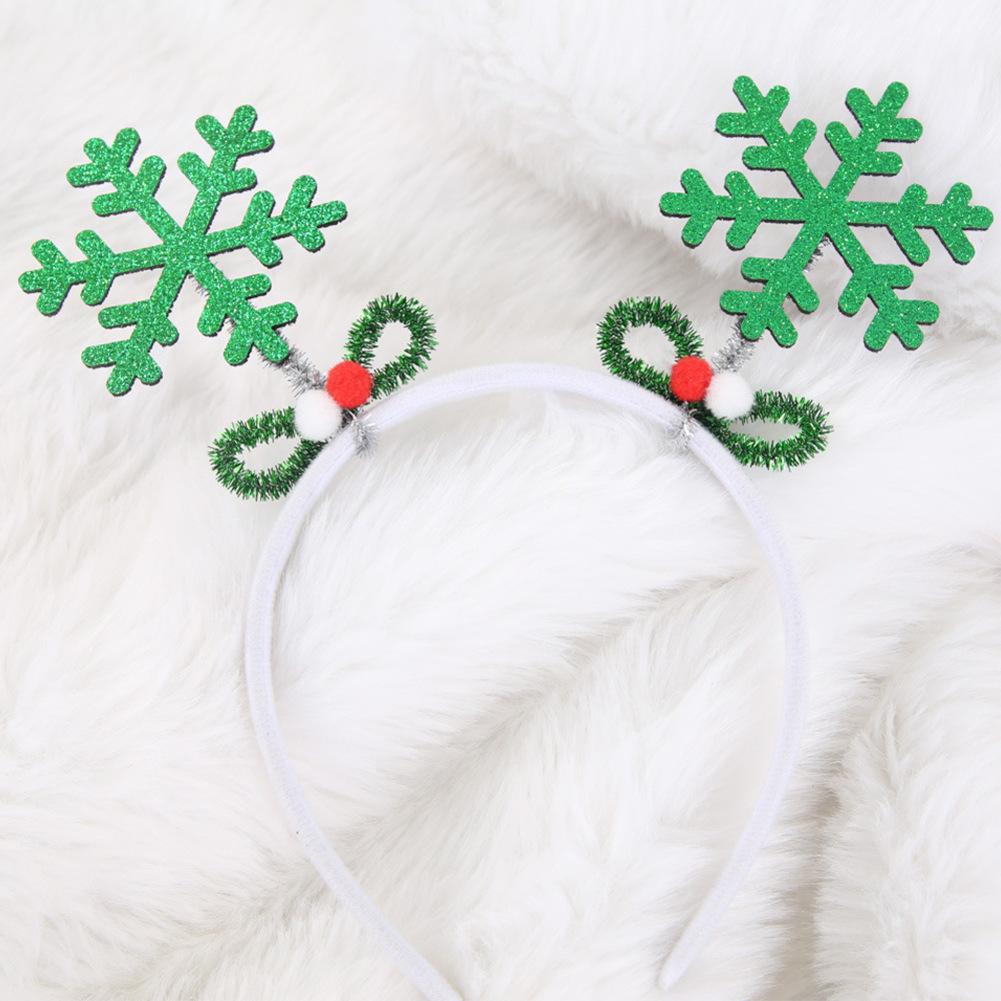 Party Decoration Christmas Snowflake Headband Festive Hair Accessory Adorned With Berries Intricate Snowflake Details