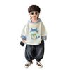 Boys' Korean-Style Two-Piece Sweatshirt & Jeans Set - Stylish Autumn 2025 Collection