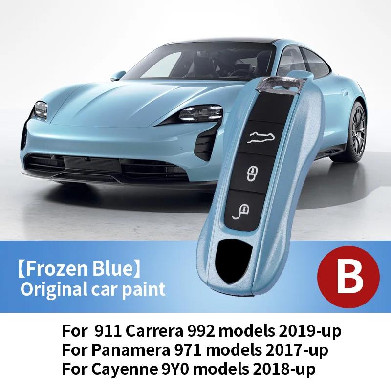 Car Key Paint Protective Case Keyless Cover For Porsche Cayenne Mancan Panamera 911 718 Boxster Cayman Taycan Replacement Shell