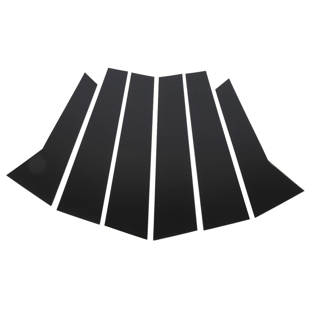 6Pcs B Pillar Posts Trim Glossy Black Exterior Window Decal for Macan 95B 2014 To 2025 Exterior Side Door Window Trim