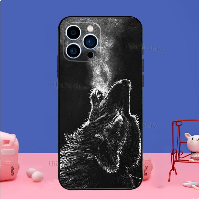 Il Lupo Cassa Del Telefono Per il iPhone Samsung Galaxy Redmi Xiaomi Oppo OnePlus Nota SA 7 8 9 10 11 12 13 14 20 21 22 23 53 54 Pro Max Plus Ultra Molle di TPU