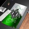 Green And Silver Abstract Mouse Pad, Rubber Base, Mouse Pad for Gamers and Office Use, Gaming Desk , Easy To Clean Mat Christmas fan gifts