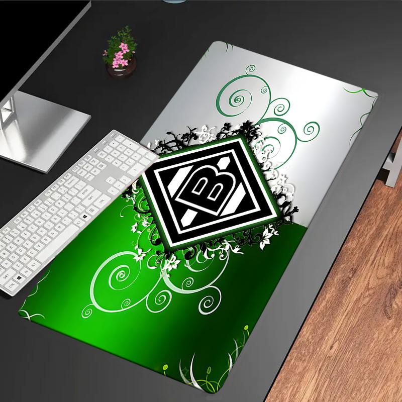 Green And Silver Abstract Mouse Pad, Rubber Base, Mouse Pad for Gamers and Office Use, Gaming Desk , Easy To Clean Mat Christmas fan gifts