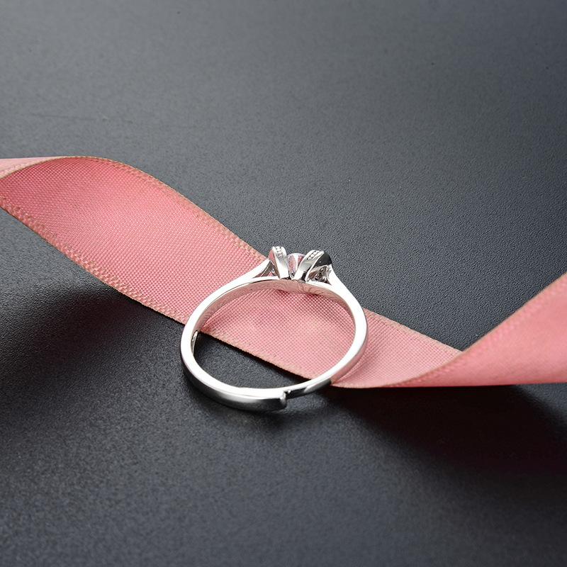 Lindon Classic 925 Inel cu zirconiu din argint Sterling Bijuterii pentru dama Cadou pentru petrecere de nuntă