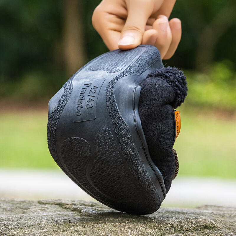 Men's Winter Plush Outdoor House Slippers - Fleece Lining, Memory Foam and Tpr Anti-Slip Sole, Windproof, Warm and Comfortable