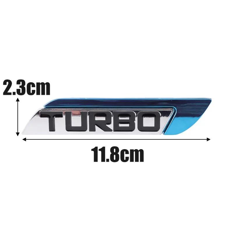 TURBO 3D Kovový Znak Odznak Pro Karoserii Univerzální Styling Exteriéru Auta Emblém Nálepky Dekorace