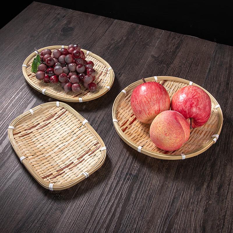 Bamboo Woven Oval Serving Plate