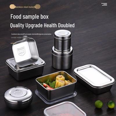 Jiwanggu Bocaux Ronds en Acier Inoxydable pour la Conservation d'Échantillons Alimentaires (Paquet de 10)