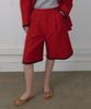 Obeodyupeulleeo Attitude Over Tweed Bermuda Pants_Red