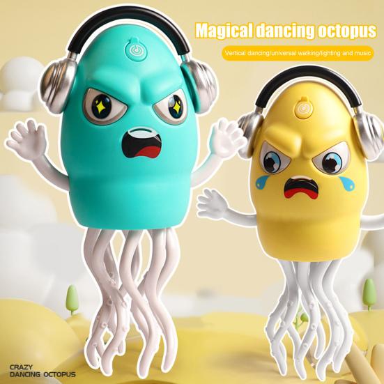 Dancing Octopus Toy Smart Sensor 8-Leg Auto-Dance Pet Toy Crawling Obstacle Sensor