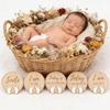 Personalized Wooden Baby Monthly Milestone Cards 10Pcs Set Newborn Photo Props Boys Girls Growth Tracker Nursery Gift Keepsake