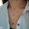 Серебряное колье с кораллом, вес изделия 2,9 гр (2145653)