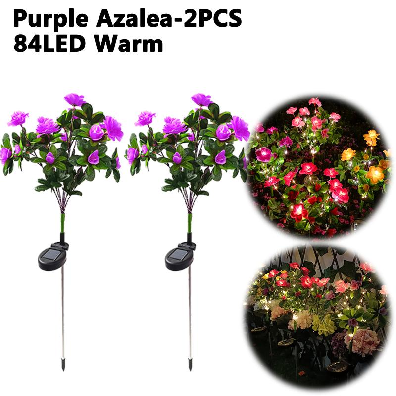 LED Solar Flowers Lawn Lights Outdoor Waterproof Warm Light Garden Decoration Lamp For Walkway Path Villa Yard Driveway