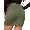 Ladies Skirt High Waist Skirt Color Zipper Irregular Skirt