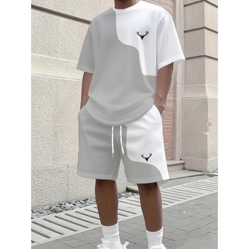 

3D Printed Lucky Deer Logo Outdoor Casual Men s Casual Suit S