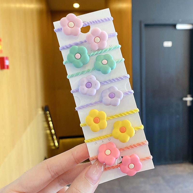 10PCS/Set Hair Bands for Children Cute Cartoon Animals Rubber Band Headwear Girls Baby Headband Scrunchies Kids Hair Accessories