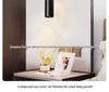 Wabi-Sabi Yellow & Black Travertine Pendant Light for Bedside, Restaurant, or Bar Counter