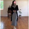 Gray Women's Autumn Two-Piece Set: High-End Cardigan and Bodycon Skirt, Elegant Lightly Mature Style