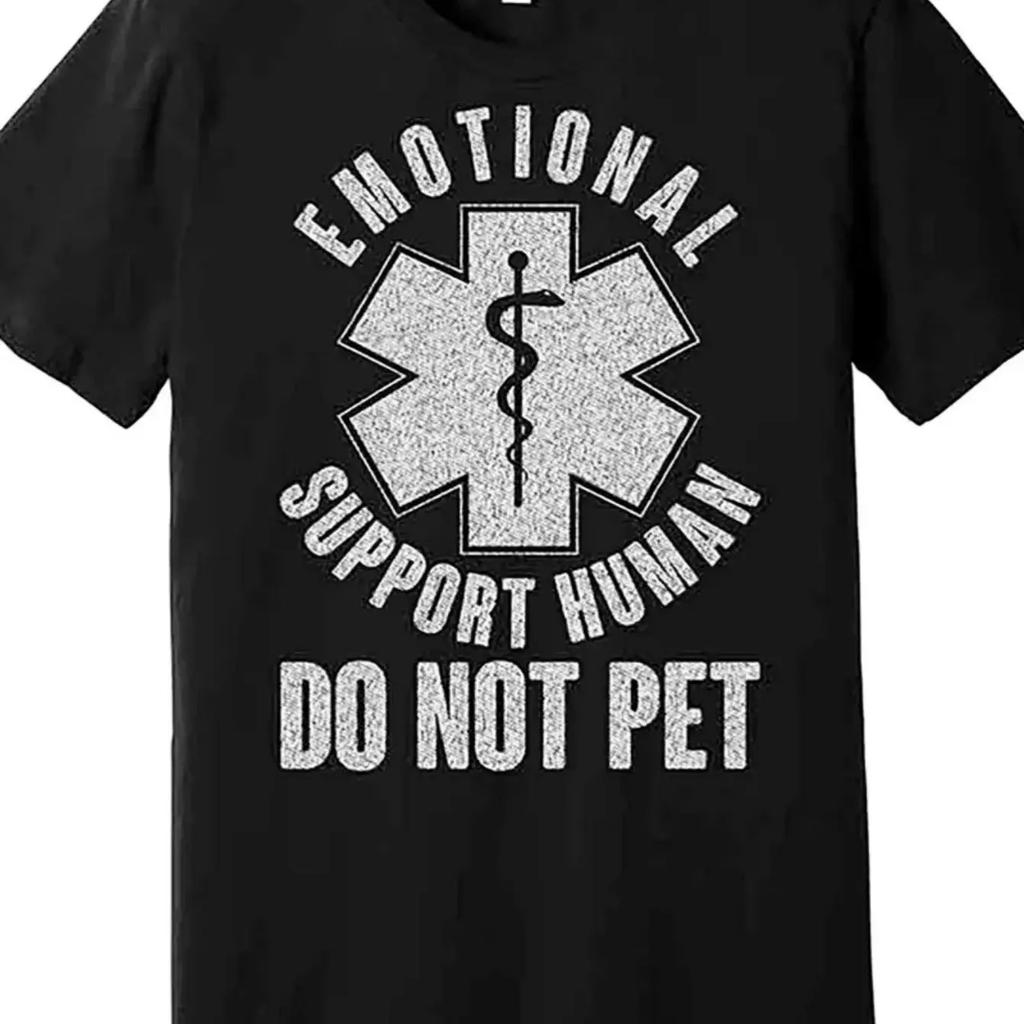 Graphic T Shirts Men's Plus Size 'emotional Support Not Touch' Graphic Tee - Temu Summer Pure Cotton T-shirt 3Xl