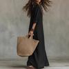 2026 Spring New Women's Clothing Cross-border European and American Dress Slim Fit Elegant Solid Color French Dress Long Dress