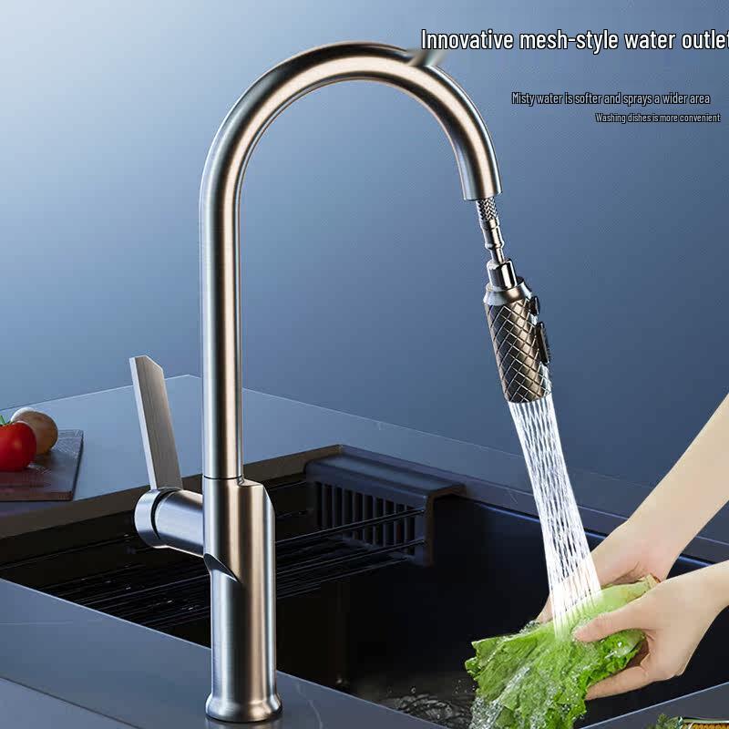 Tai Ju Fu Luxury Digital Display Pull-Out Kitchen Faucet