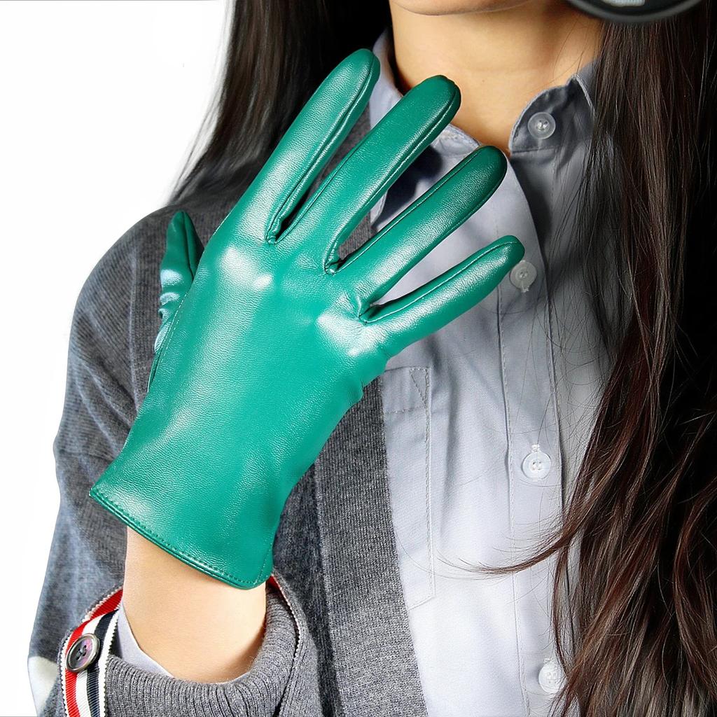 Forest Green 70CM Long Leather Gloves Kelly Green Faux PU Fashion Dressing Cosplay Costume NightClub Party Evening Opera Glove
