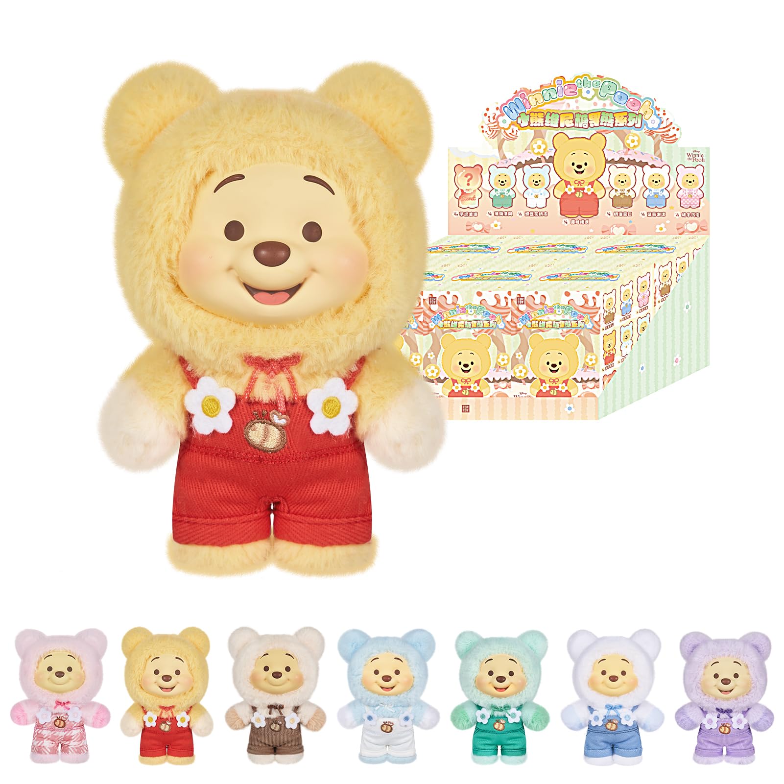

ТОП ИГРУШКА Disney Винни Пух Плюшевая Серия Коробка 6 Гашапон Фигурка Сюрприз Пластиковая Модель Премиум Игрушка Мягкий Винил Подарок на День Рождения Disney Рождество