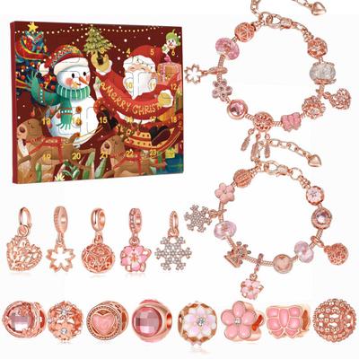 2024 Christmas Advent Calendar DIY Bracelet Making Kit 24 Days Xmas Countdown Jewelry