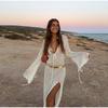 New Beach Dress Sexy Hollow See-through Sunscreen Clothing Spring and Summer Knitted Seaside Vacation Long Skirt