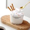 330ml/300ml Coffee Cup Ceramic Mug Simple Letter Coffee Cup Imitation Paper Design Drinking  Household Breakfast Milk Cup