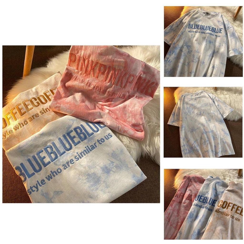 Oversized Hip Hop Short Sleeve T-shirt For Women In Vibrant Tie Dye Design