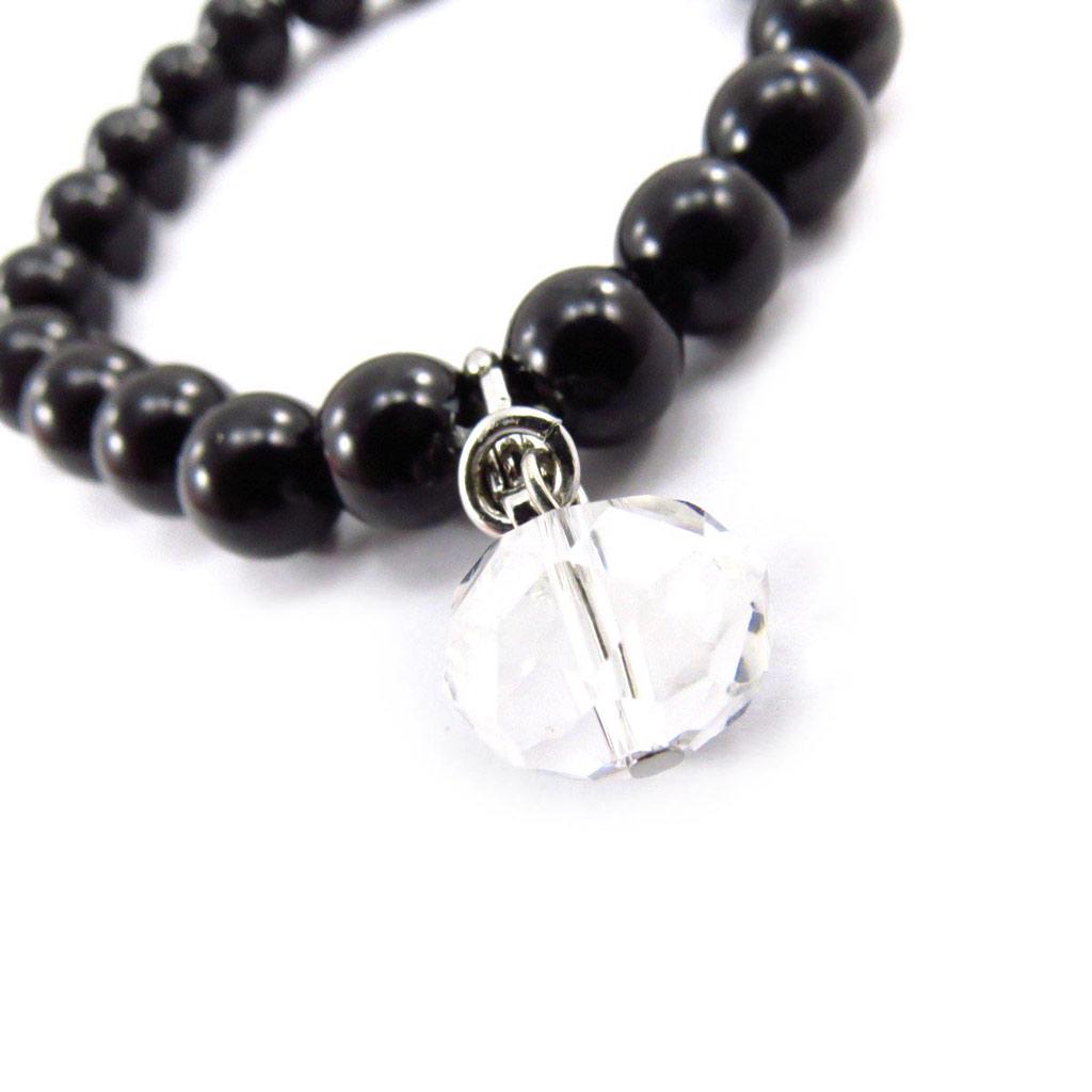 Les Trésors De Lily [J6842] - Bracelet 'Sissi' Black White
