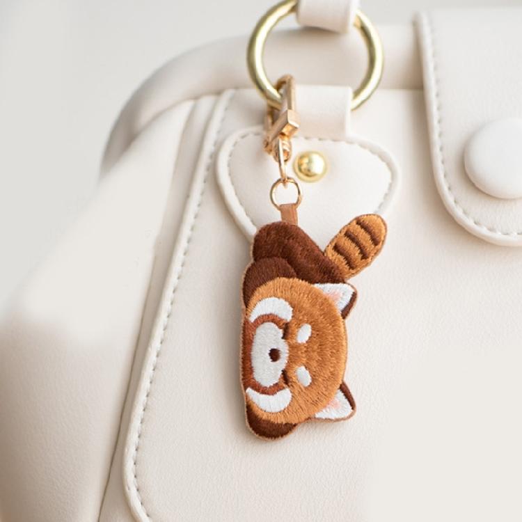 Cute Small Panda Embroidery Keychain Key Ornament Great for Key and Handbags