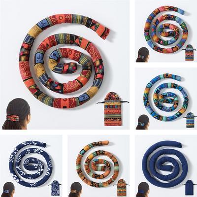 Flexibles Stirnband Ethnischer Stil Eisendraht Haarseil Set Hoher Pferdeschwanz Spiralförmiger Verschluss Bunt Dirty Braid Lange Haarsträhnen