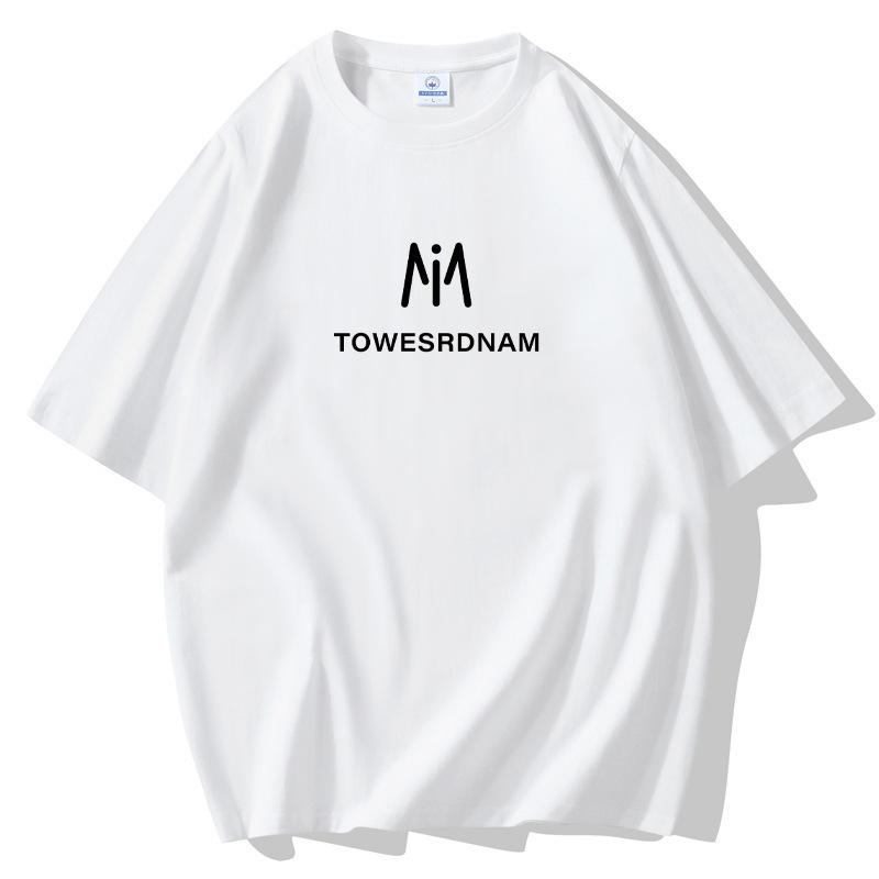 INS Men Fashion Short Sleeves Loose T-shirt 100% Cotton Casual Tee Size S-5XL