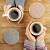 8/10 Pcs Round Drink Coasters Braided Dinner Plate Mat Set Mid Century Modern Hot Pads  Desk