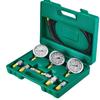 Hydraulic Pressure Test Kit, 250/400/600bar, 3 Gauges 6 Test Couplings 3 Test Hoses, Excavator Hydraulic Test Gauge Set with Portable Carrying Case