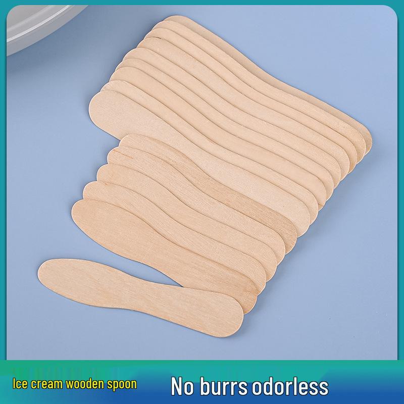 Disposable Wooden Ice Cream Tasting Spoons