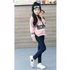Girls' Korean-Style Warm Velvet Leggings for Autumn & Winter - Denim Look, Slim Fit for Kids