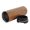 Insulated Travel Mug with Lid 500ml Stainless Steel Wood Pattern Portable Multifunctional for Office