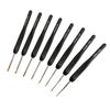 Black Fine Plastic Handle Aluminum Hook Crochet Hooks, Knitting Weave, DIY Craft Needles, Loom Tool