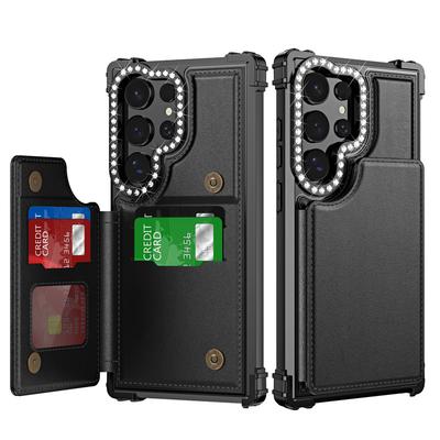 Suitable for Samsung S24 SIM Card Phone Case Samsung S24 Ultra Leather Texture Card Case Drop Protection Case